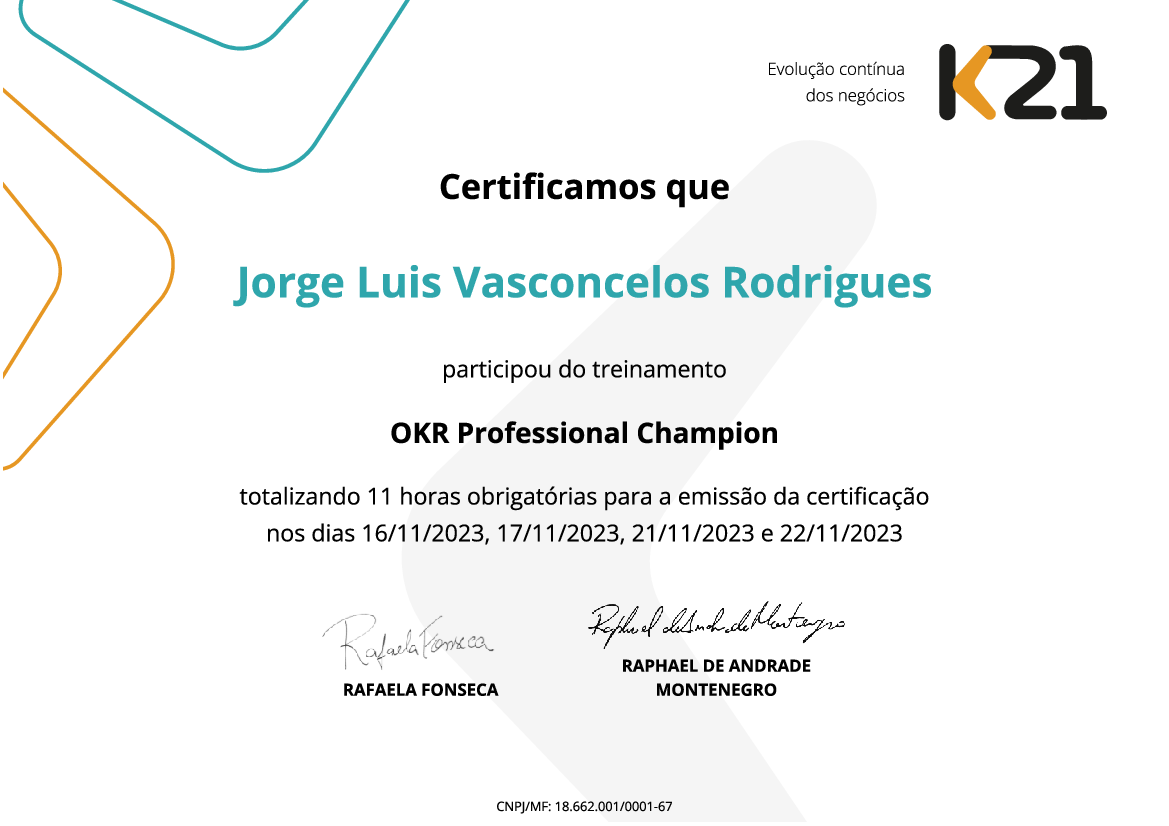 Certificado K21